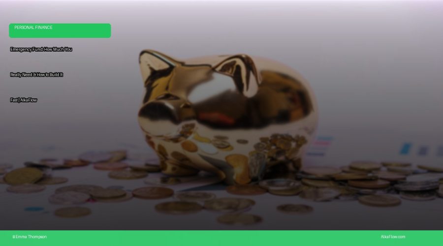 Emergency Fund: How Much You Really Need & How to Build It Fast | AlkaFlow